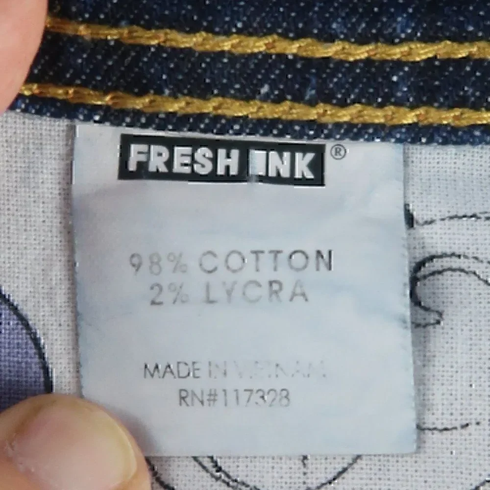 FRESH INK DARK WASH BLUE DENIM MINI SKIRT SIZE 28
